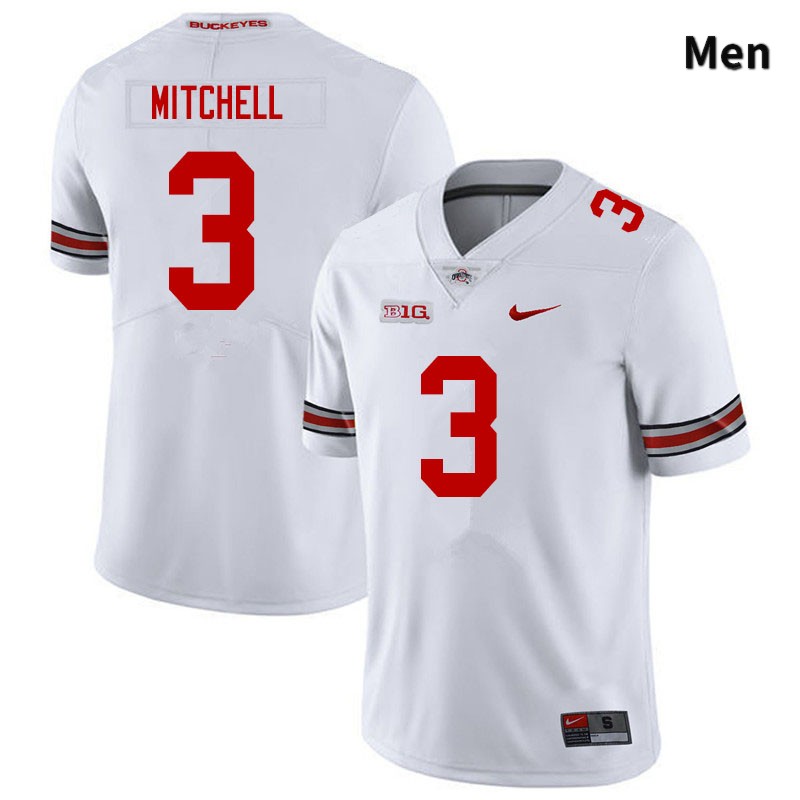 Men's Ohio State Buckeyes #3 Teradja Mitchell White Authentic College Stitched Football Jersey 23SU041UX